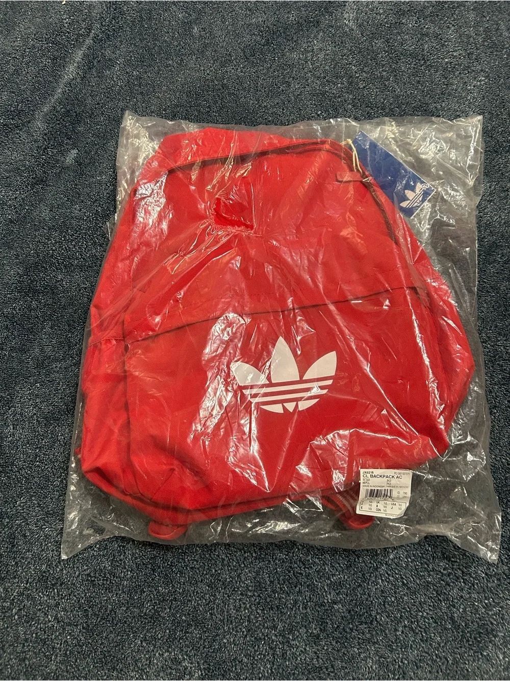 adidas Red Kids Trefoil Backpack with Front Pocket